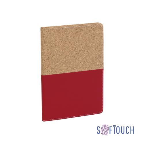 Блокнот "Фьюджи", формат А5, покрытие soft touch+пробка, красный, арт. 3818-4 - вид 1 из 6