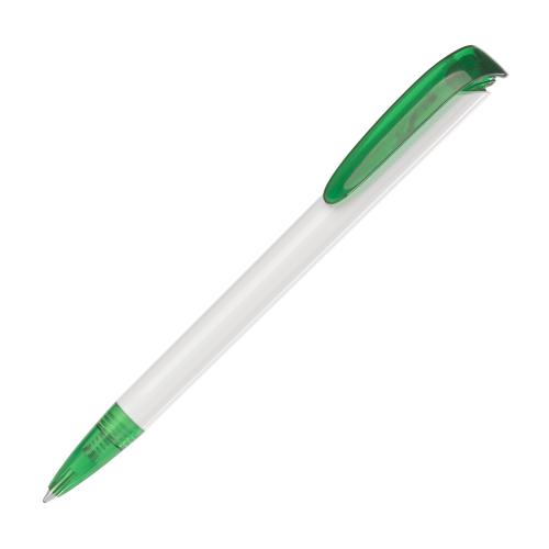 Ручка шариковая JONA T, белый/оранжевый прозрачный#, цвет белый с зеленым