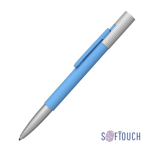 Ручка шариковая "Clas", голубой/серебристый, покрытие soft touch, арт. 6917-22S - вид 1 из 4