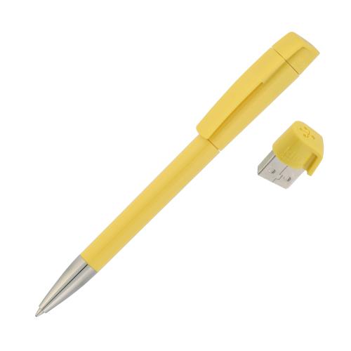 Ручка с флеш-картой USB 8GB «TURNUS M», желтый, арт. 60274-8/8Gb - вид 1 из 2