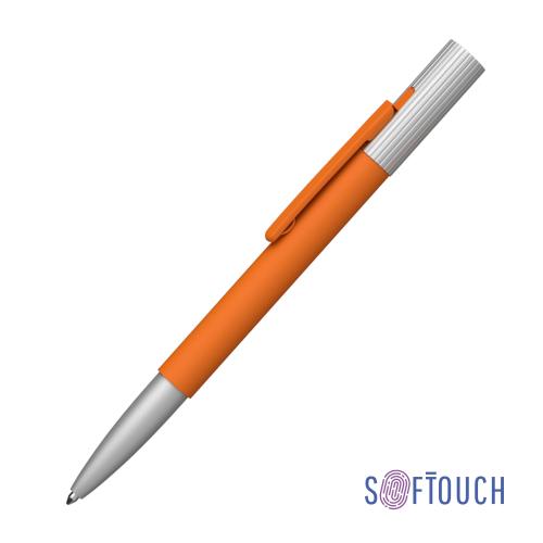Ручка шариковая "Clas", оранжевый/серебристый, покрытие soft touch, арт. 6917-10S - вид 1 из 4