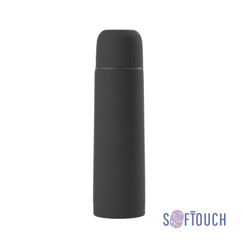 Термос "Крит" 500 мл, покрытие soft touch, цвет черный