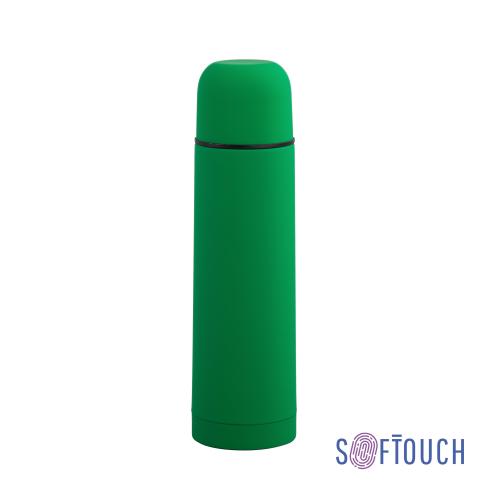 Термос "Крит" 500 мл, покрытие soft touch, цвет зеленый