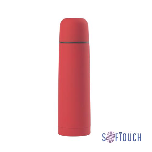 Термос "Крит" 500 мл, покрытие soft touch, цвет красный