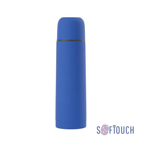 Термос "Крит" 500 мл, покрытие soft touch, цвет синий