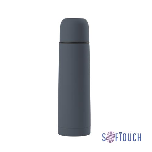 Термос "Крит" 500 мл, покрытие soft touch, цвет серый