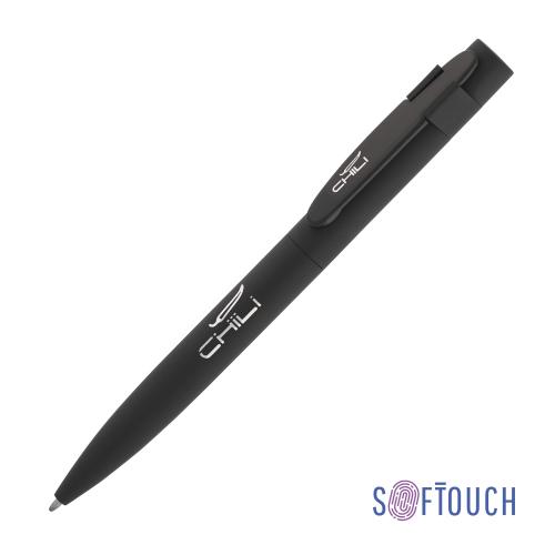 Ручка шариковая "Lip", черный, покрытие soft touch, арт. 6844-3/3S - вид 1 из 4