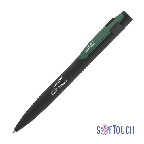 Ручка шариковая "Lip", черный/темно-зеленый, покрытие soft touch, арт. 6844-3/61S - вид 1 из 5