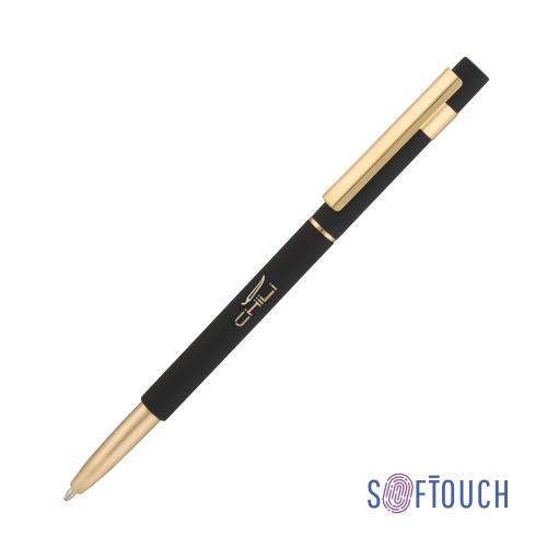 Ручка шариковая "Star", черный/золото, покрытие soft touch, арт. 6812-3G - вид 1 из 3