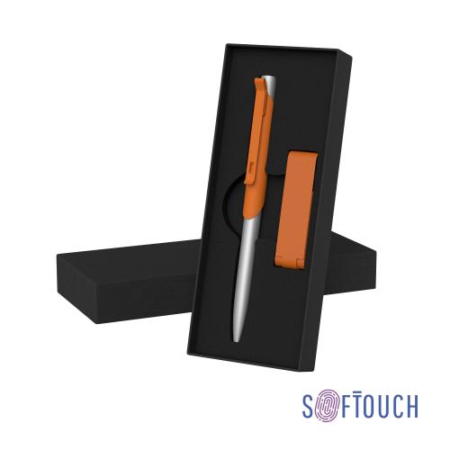 Набор ручка "Skil" + флеш-карта "Case" 8 Гб в футляре, оранжевый, покрытие soft touch, арт. 6922-10S/8Gb - вид 1 из 2