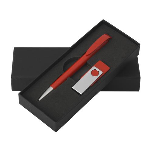 Набор ручка + флеш-карта 16Гб в футляре, красный, арт. 70125-4/16Gb - вид 1 из 2