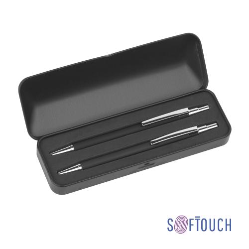 Набор "Ray" (ручка+карандаш), черный, покрытие soft touch, арт. 7431-3/3S - вид 1 из 4