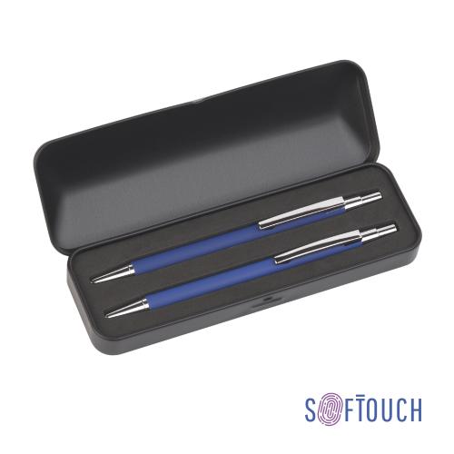 Набор "Ray" (ручка+карандаш), синий/черный, покрытие soft touch, арт. 7431-2/3S - вид 1 из 4