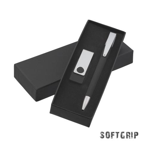 Набор ручка + флеш-карта 16Гб в футляре, черный, арт. 70070-3/16GB - вид 1 из 2
