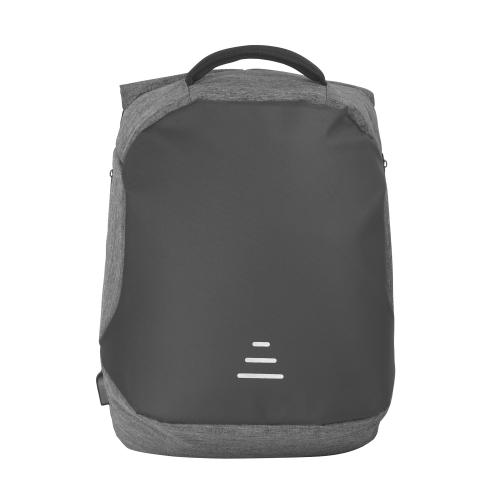 Рюкзак "Holiday" с USB разъемом и защитой от кражи, серый/черный , арт. 6052 - вид 1 из 5
