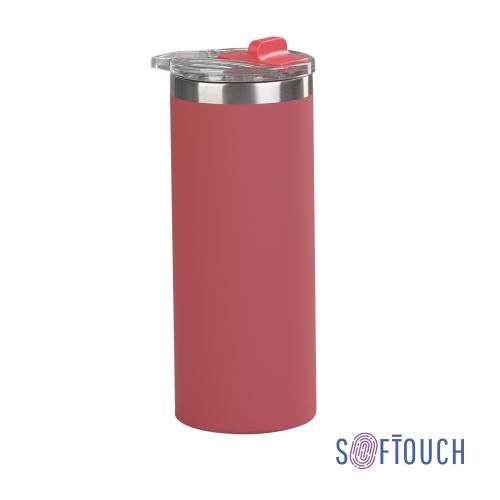 Термостакан "Хилтон", покрытие soft touch, 0,48л., красный , арт. 6380-4 - вид 1 из 5