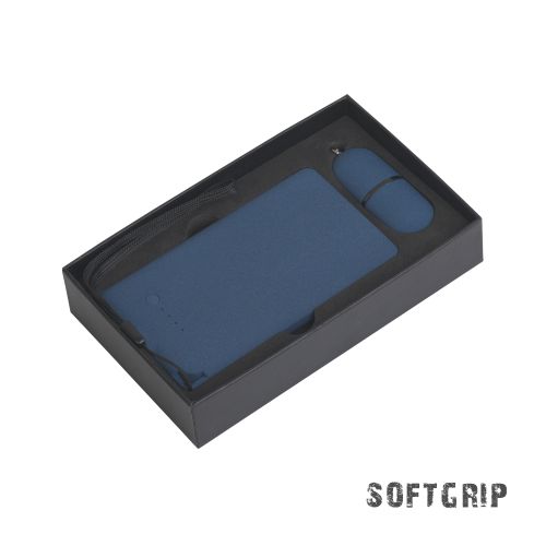 Набор "Камень" на 2 предмета, 4000 mAh /16Gb, с покрытием soft grip, темно-синий , арт. 8843-21 - вид 1 из 5