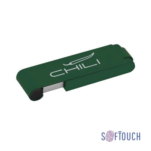 Флеш-карта "Case" 8GB, покрытие soft touch, цвет темно-зеленый