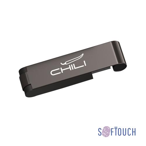 Флеш-карта "Case", объем памяти 8GB, черный/титаниум, покрытие soft touch, арт. 6837-3T/8Gb - вид 1 из 2