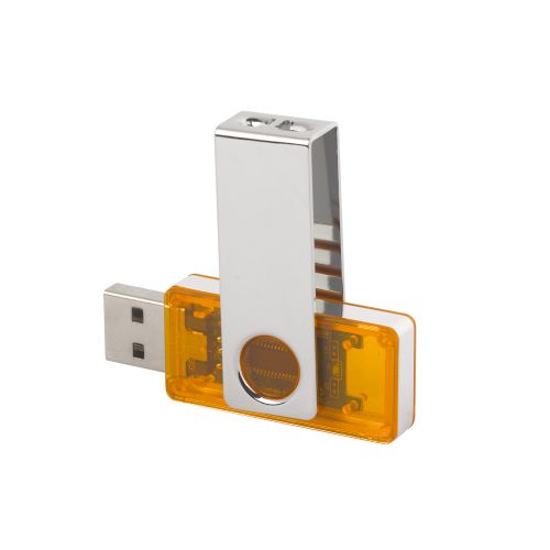 Флеш-карта TWISTA Transparent MS, 16Гб, оранжевый, арт. KP107-10/16Gb - вид 1 из 2