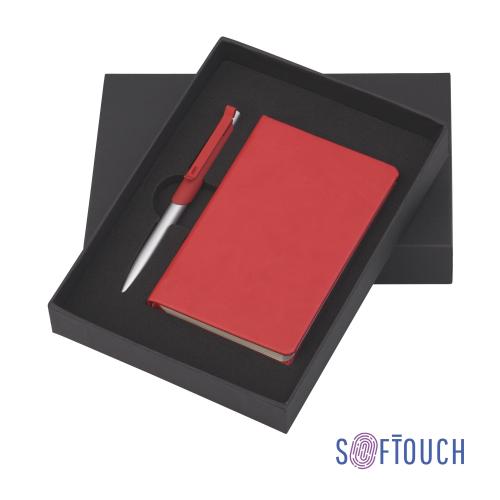 Набор подарочный "Корсика" с блокнотом А6, покрытие soft touch, красный, арт. 6979-4 - вид 1 из 3