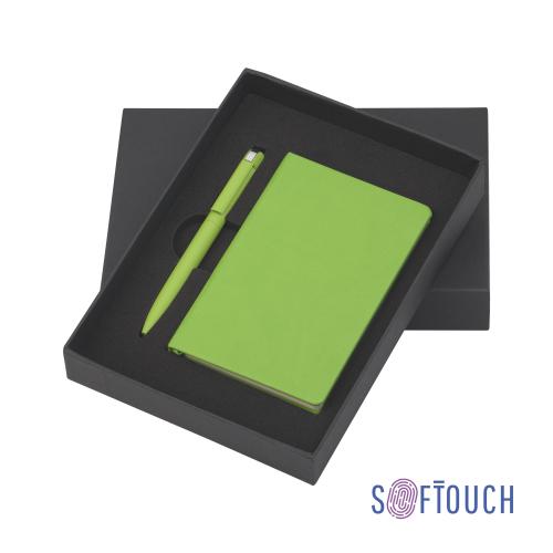 Набор подарочный "Лорен" с блокнотом А6, покрытие soft touch, зеленое яблоко, арт. 6976-63 - вид 1 из 3