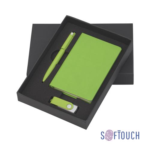 Набор подарочный "Сорренто" с блокнотом А6, покрытие soft touch, зеленое яблоко, арт. 6981-63/16GB - вид 1 из 3