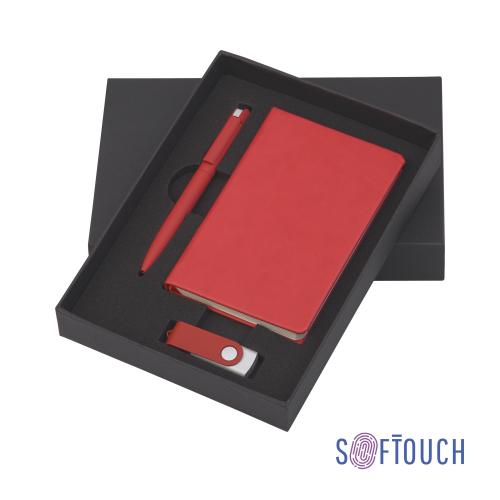 Набор подарочный "Сорренто" с блокнотом А6, покрытие soft touch, красный, арт. 6981-4/16GB - вид 1 из 3