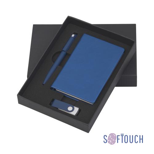 Набор подарочный "Сорренто" с блокнотом А6, покрытие soft touch, синий, арт. 6981-21/8GB - вид 1 из 4