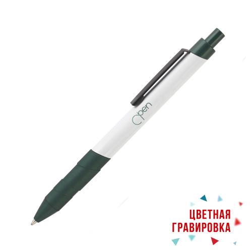 Ручка шариковая "Orlando", белый/темно-зелёный, арт. 7412-1/61 - вид 1 из 3