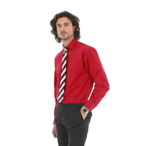 Рубашка мужская с длинным рукавом Heritage LSL/men, темно-красная/deep red, размер M, арт. 3791-41 - вид 1 из 4