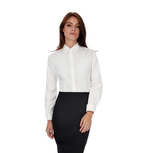 Рубашка женская с длинным рукавом Heritage LSL/women, белая/white, размер S, арт. 3790-1 - вид 1 из 4