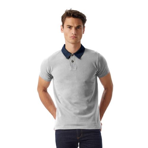 Поло DNM Forward/men, пестро-серое/denim/heather grey, размер M, арт. 3632-933 - вид 1 из 3