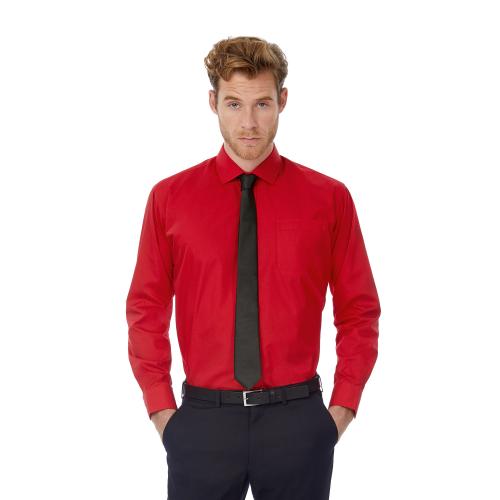 Рубашка мужская с длинным рукавом Smart LSL/men, темно-красная/deep red, размер M, арт. 3772-41 - вид 1 из 3