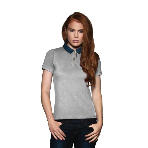 Поло женское DNM Forward/women, пестро-серое/denim/heather grey, размер S, арт. 3633-933 - вид 1 из 3