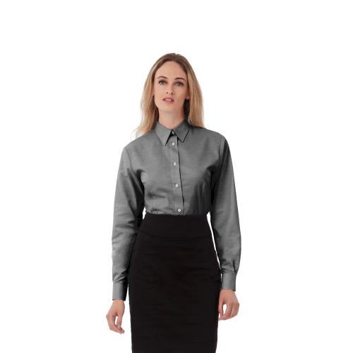 Рубашка женская с длинным рукавом Oxford LSL/women, серая/silver moon, размер M, арт. 3771-641M - вид 1 из 4