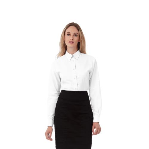 Рубашка женская с длинным рукавом Oxford LSL/women, белая/white, размер S, арт. 3771-1S - вид 1 из 4