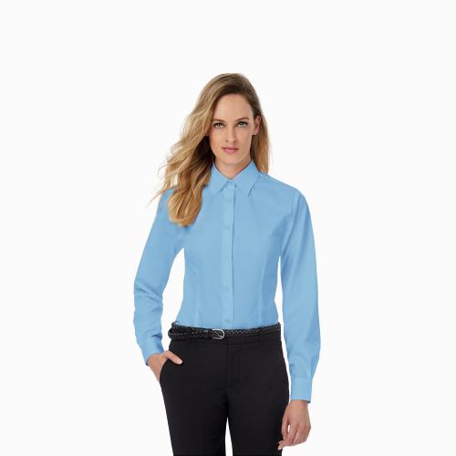Рубашка женская с длинным рукавом Smart LSL/women, корпоративный голубой/business blue, размер L, арт. 3773-416 - вид 1 из 3