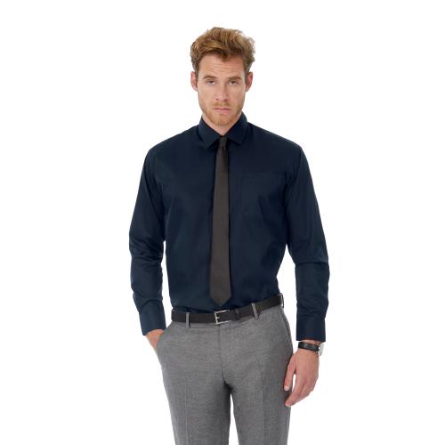Рубашка мужская с длинным рукавом Sharp LSL/men, темно-синяя/navy, размер XL, арт. 7672-23 - вид 1 из 3