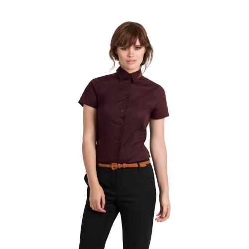 Рубашка женская с коротким рукавом Black Tie SSL/women, бордовая/luxurious red, размер XL, арт. 3778-365 - вид 1 из 4