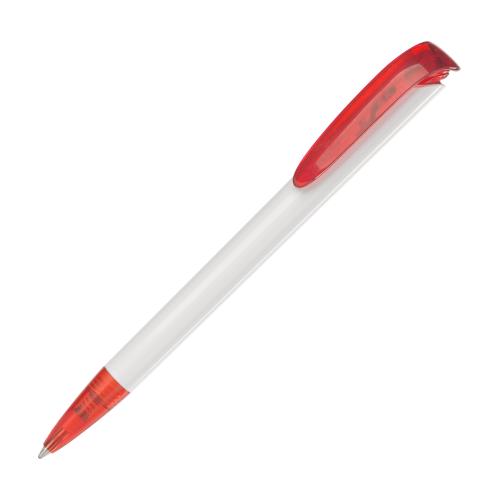 Ручка шариковая JONA T, белый/оранжевый прозрачный#, цвет белый с красным