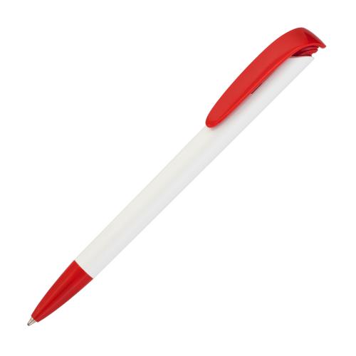 Ручка шариковая JONA, цвет белый с красным