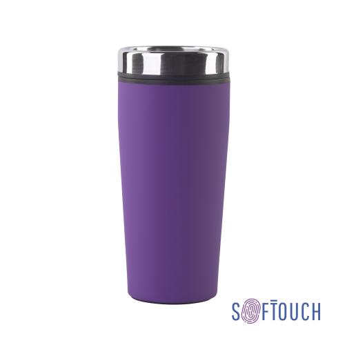 Термостакан "Европа" 500 мл, покрытие soft touch, цвет фиолетовый
