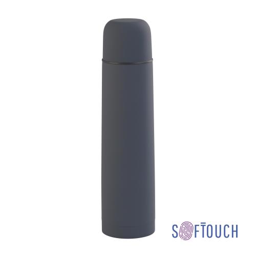 Термос "Родос" 1000 мл, покрытие soft touch, цвет серый