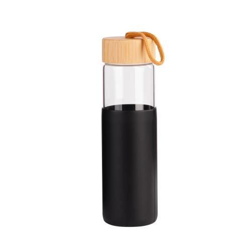 Бутылка для воды "Wellness" в силиконовом чехле, черный, арт. 5418-3 - вид 1 из 4