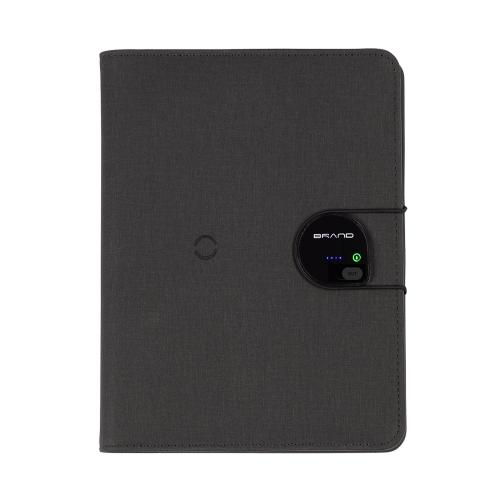 Папка А5 с беспроводным (10W) ЗУ 5000 mAh, с функцией MagSafe, сенсорным дисплеем с подсветкой логотипа и блокнотом, арт. 7447-3 - вид 1 из 6