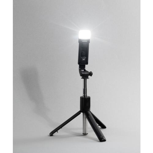 Селфи-палка-штатив "Periscope" с лампой и пультом дистанционного управления, черный, арт. 5424-3 - вид 1 из 8