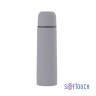 Термос "Крит" 500 мл, покрытие soft touch, цвет серый